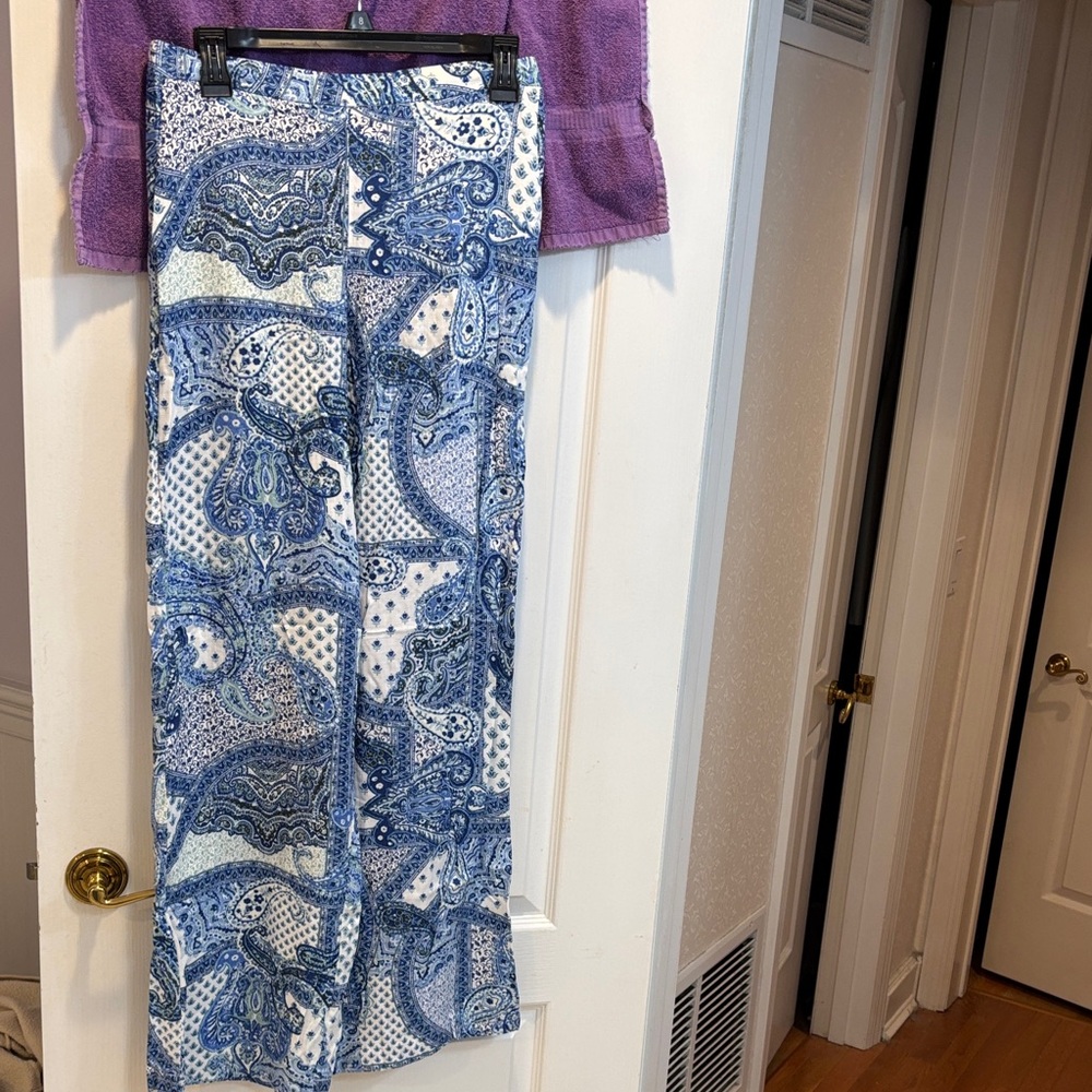 NWT Zara Blue Paisley Women's Pants